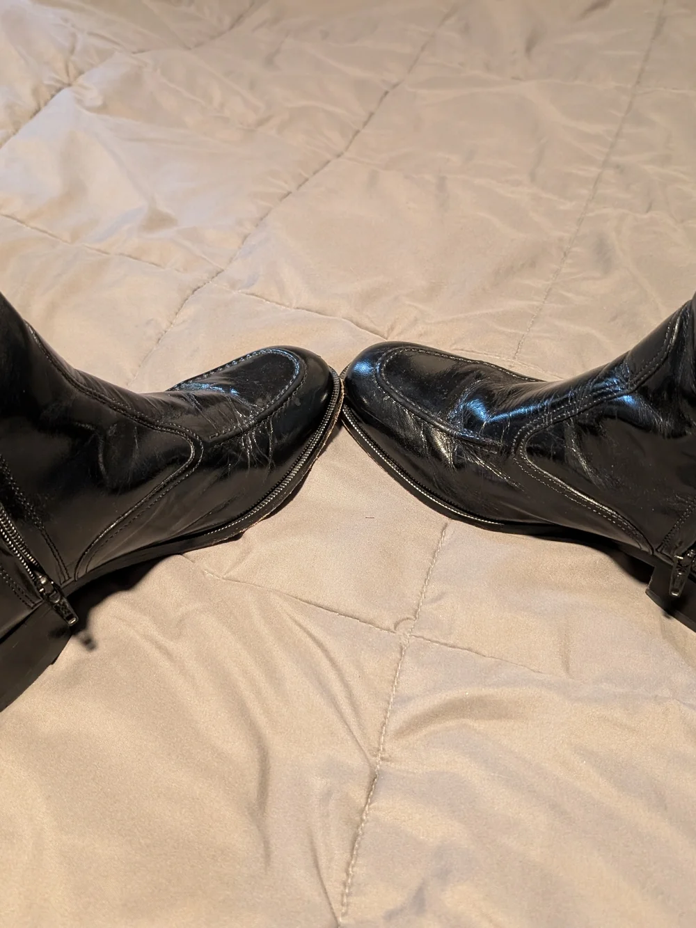 Men's Florsheim Black Leather Side-Zip Dress Boots